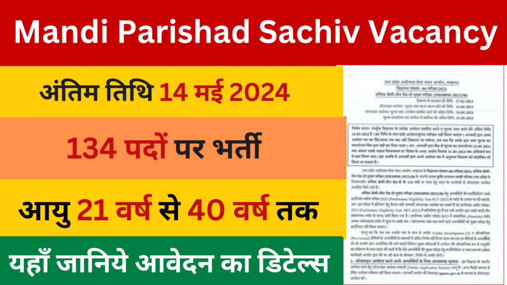 Mandi Parishad Sachiv Vacancy 2024