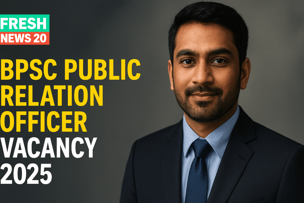 BPSC Public Relation Officer Vacancy 2025
