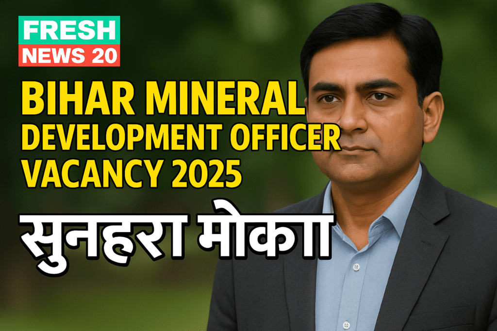Bihar Mineral Development Officer (MDO) Vacancy 2025